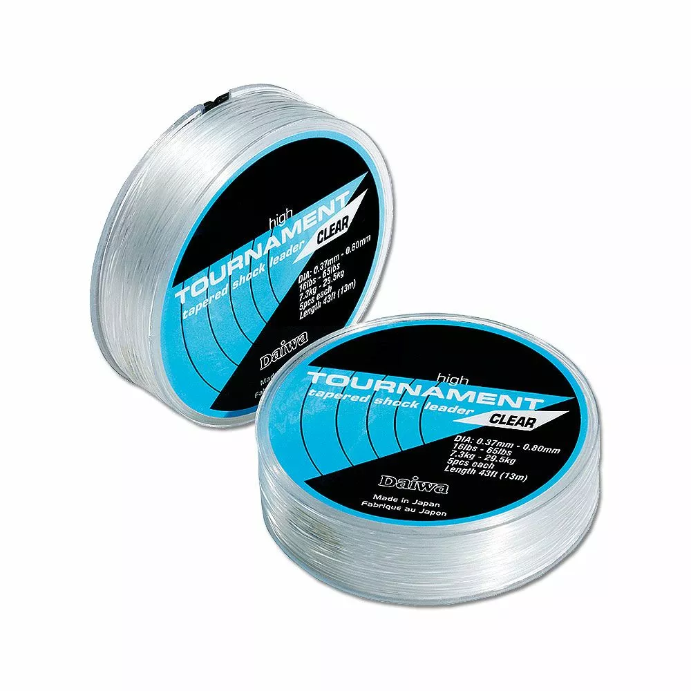 Daiwa Tapered Shock Leader Clear, Size: 1 Terminal Tackle 1 Daiwa Tapered Shock Leader Clear, Size: 1 Terminal Tackle